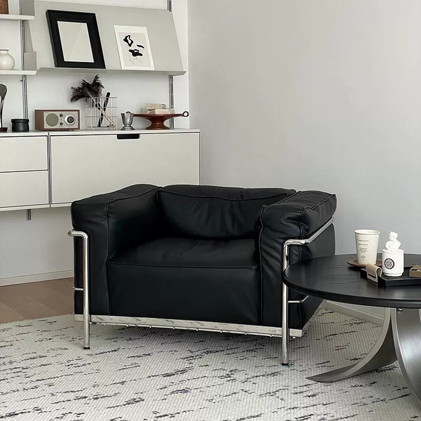 LC3 가죽 빈티지 거실 사무실 2인 소파 LC3 Sofa PU - 상세 이미지 3