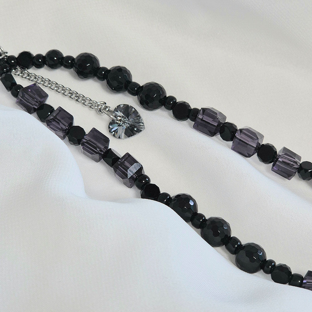 딥퍼플 비즈스트랩 핸드폰줄 휴대폰스트랩 폰꾸미기 폰꾸 백꾸 다꾸 키링