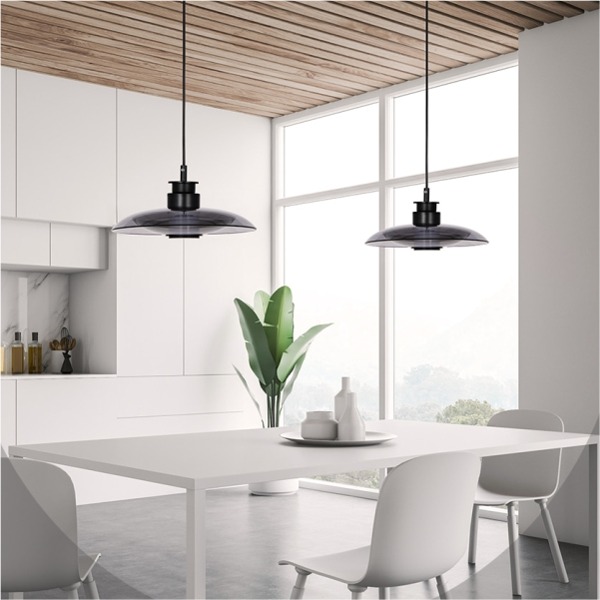 LED 페도라 팬던트 20W 블랙 식탁 카페 매장 인테리어 조명 - 상세 이미지 2
