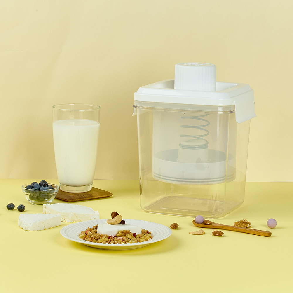 이지앤프리 3단 꾸덕이 대용량 유청분리기 그릭요거트 1.8L 1P 세트