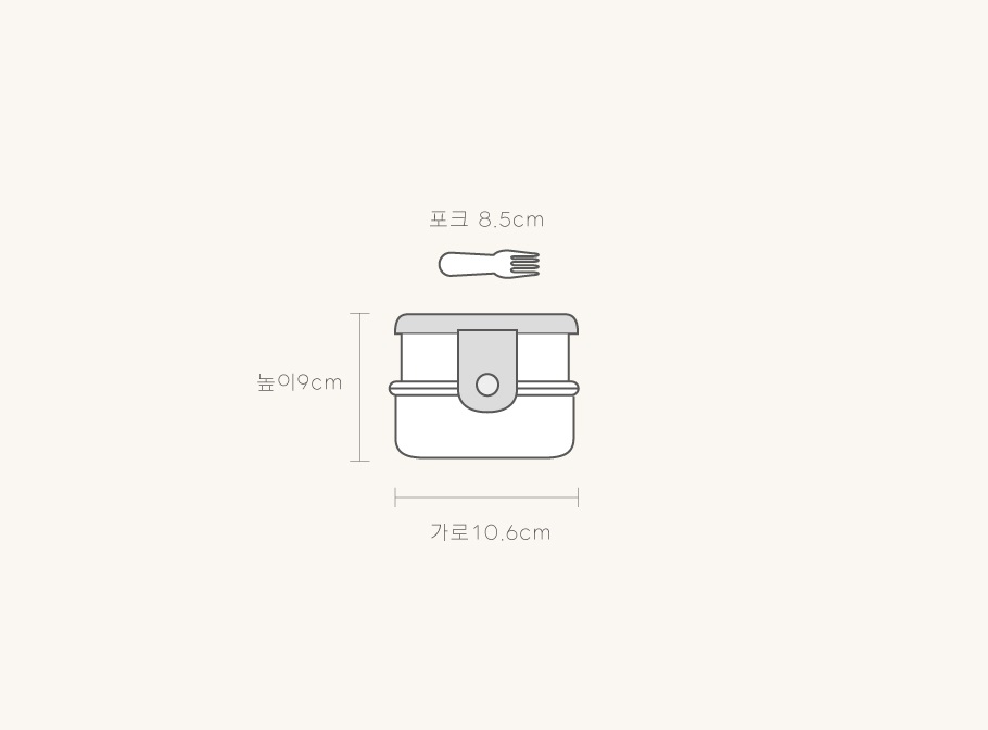 마이멜로디 아이콘 2단 원형 도시락 도시락통 - 상세 이미지 5