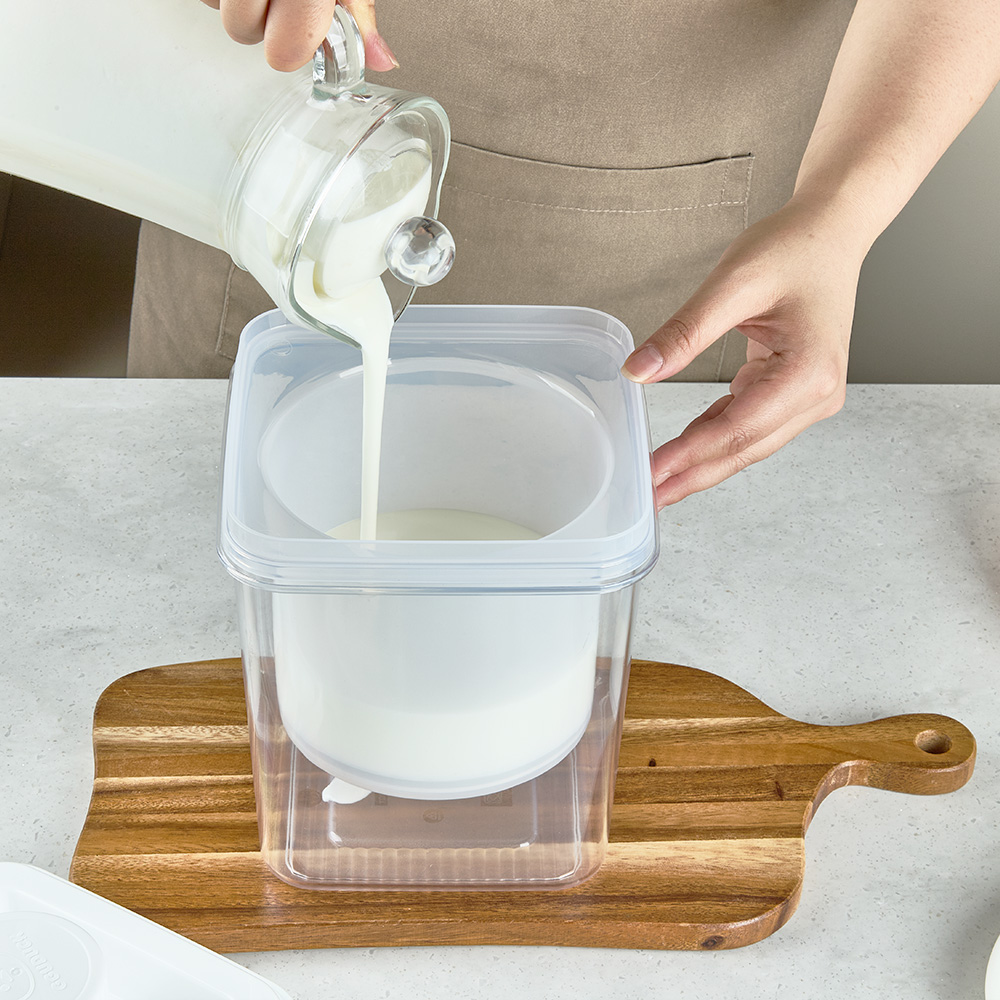 이지앤프리 3단 꾸덕이 대용량 유청분리기 그릭요거트 1.8L 1P 세트