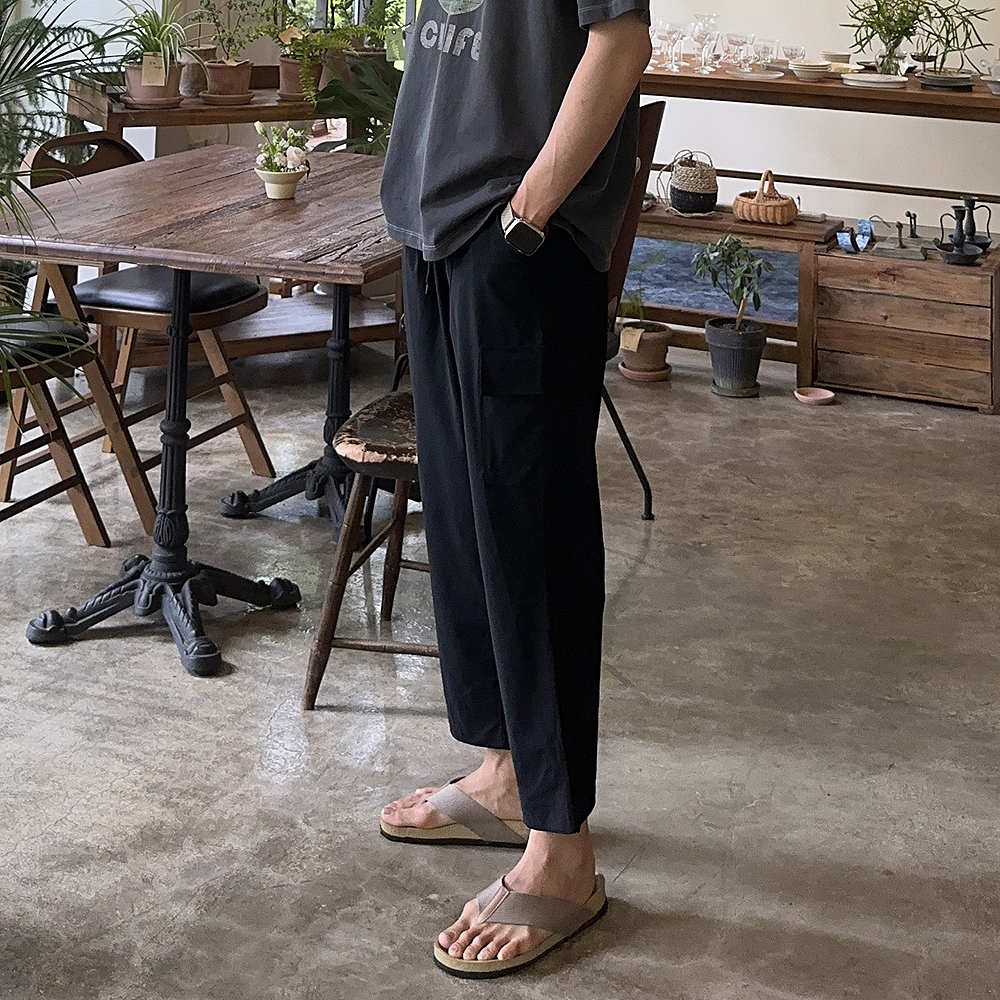 남자 냉장고바지 카고 와이드 팬츠 남자 여름 바지