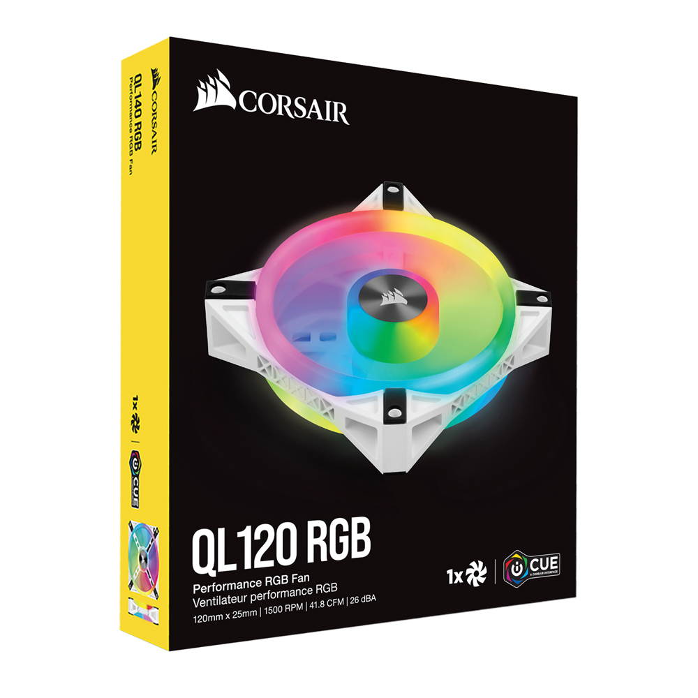 커세어 iCUE QL120 RGB 120mm 시스템 쿨러 화이트 1Pack[0103] - 상세 이미지 4