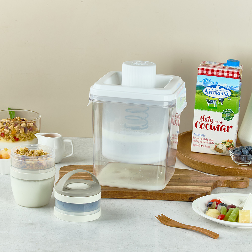 이지앤프리 3단 꾸덕이 대용량 유청분리기 그릭요거트 1.8L 1P 세트