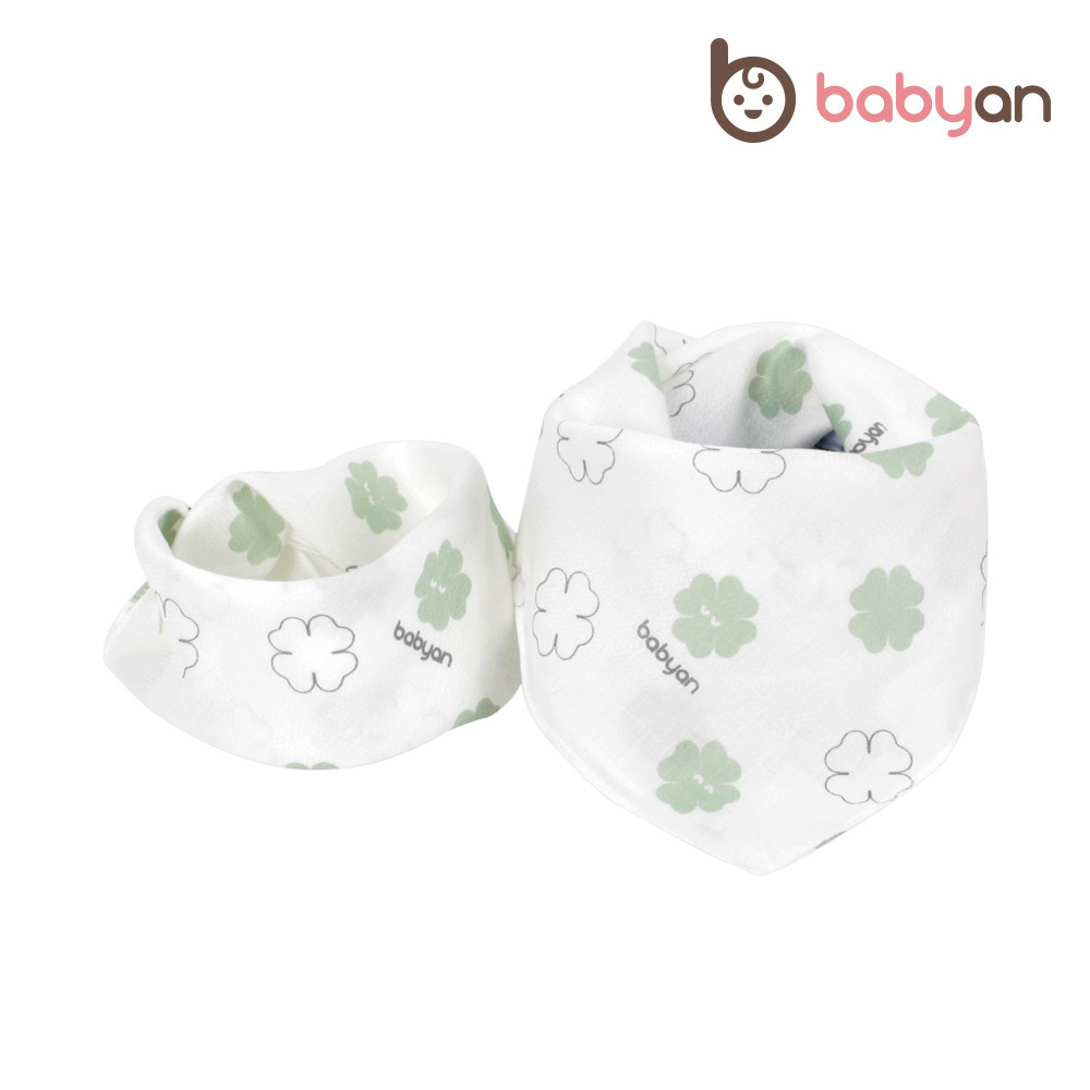 베이비앙 국내산 무형광 대나무 밤부 행복이 행키빕_손수건빕(똑딱이 손수건) 5장