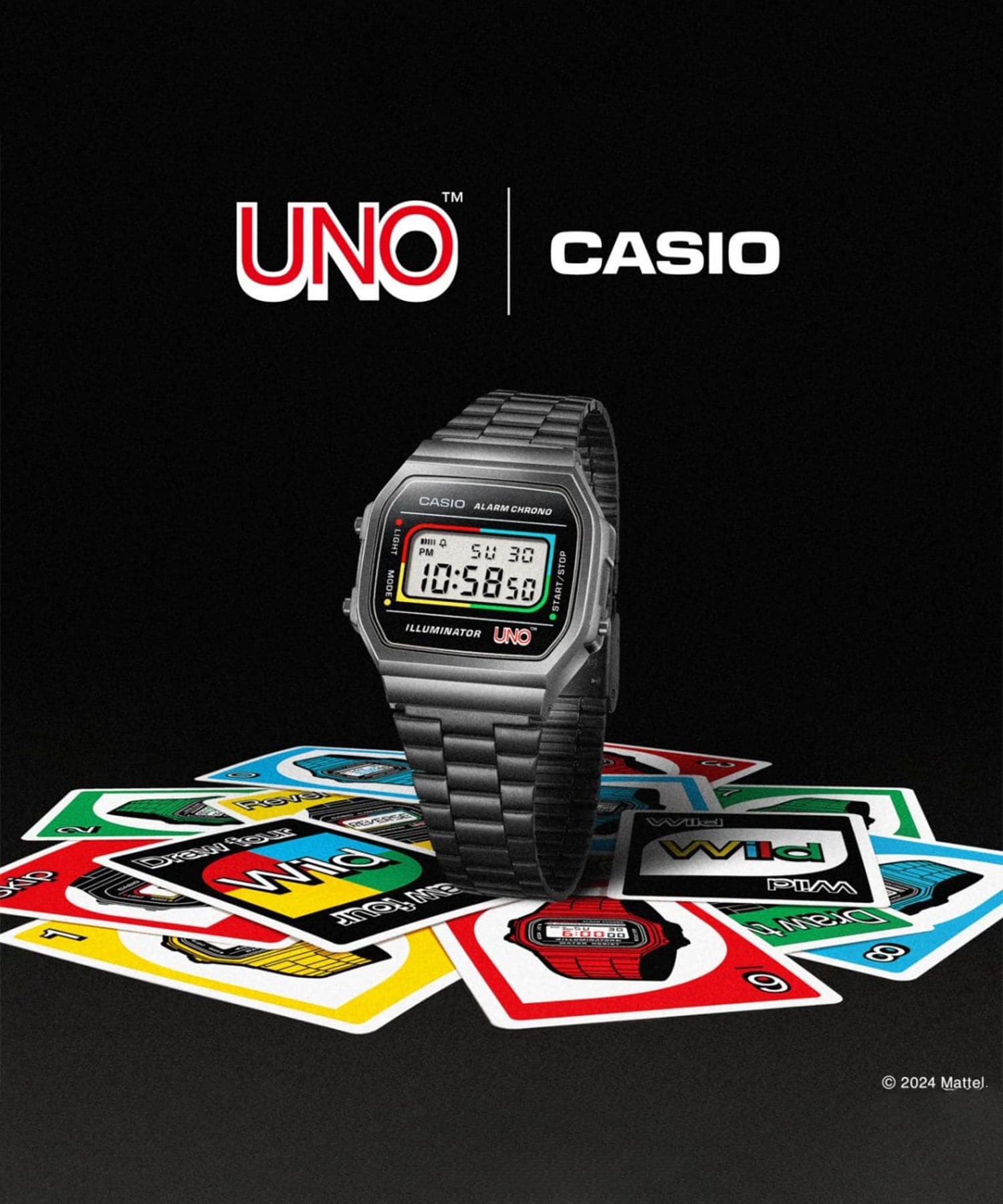 카시오 CASIO 클래식 UNO 우노 콜라보레이션 모델 A168WEUC-1AJR