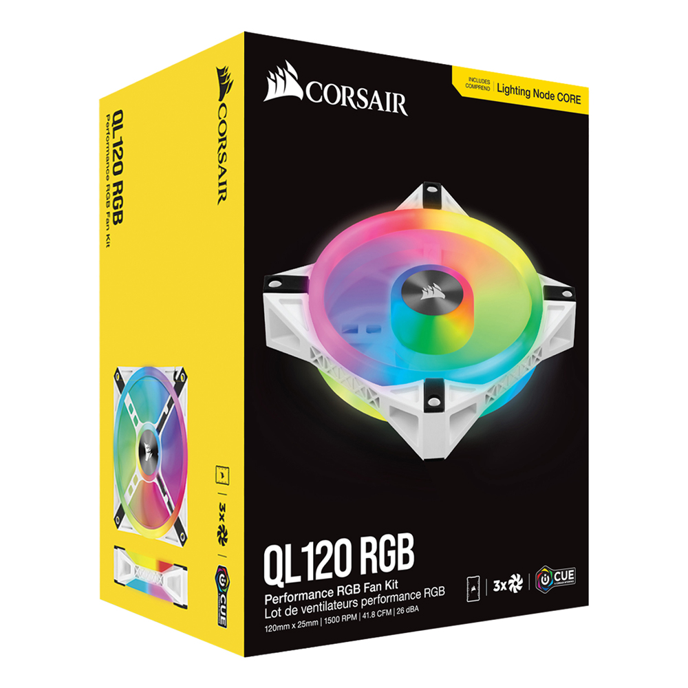 커세어 iCUE QL120 RGB 120mm 시스템 쿨러 화이트 3Pack Node Core[0104] - 상세 이미지 4