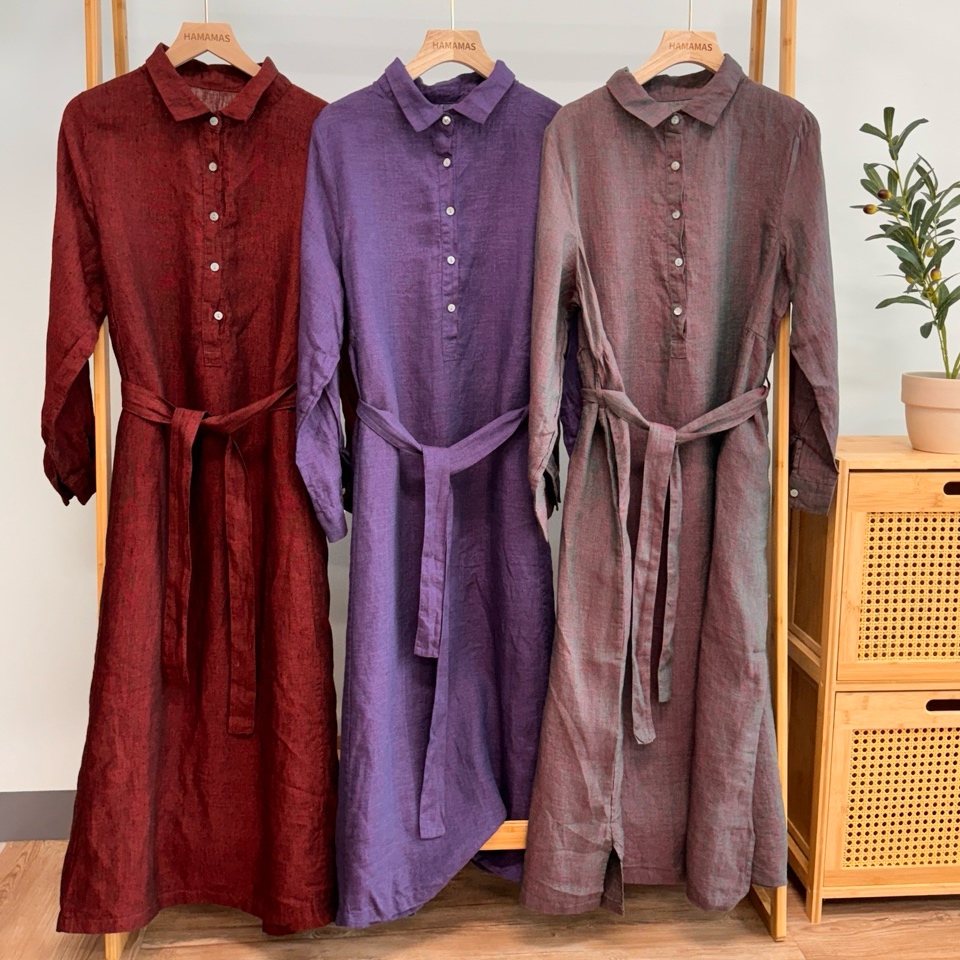 린넨원피스 카라원피스 고급선염린넨드레스