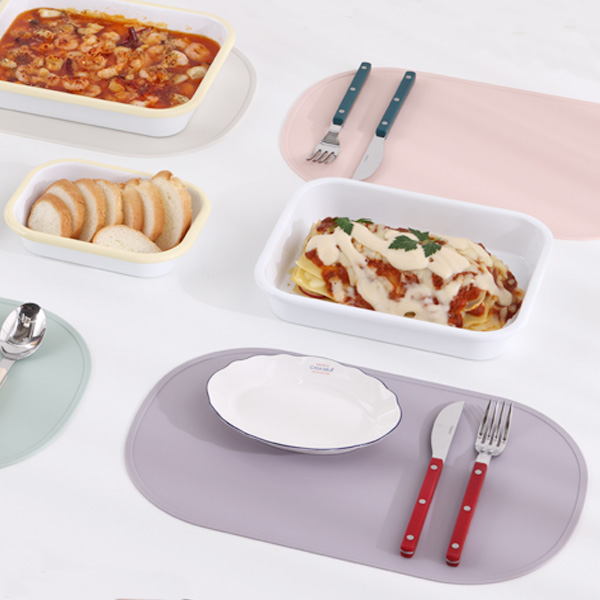 까사밀라 실리콘 식탁 매트 테이블 파스텔컬러