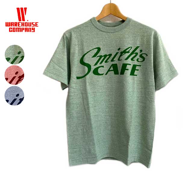 웨어하우스 WAREHOUSE 4096 반팔 티셔츠 SMITH’S CAFÉ 3컬러 - 메인 이미지