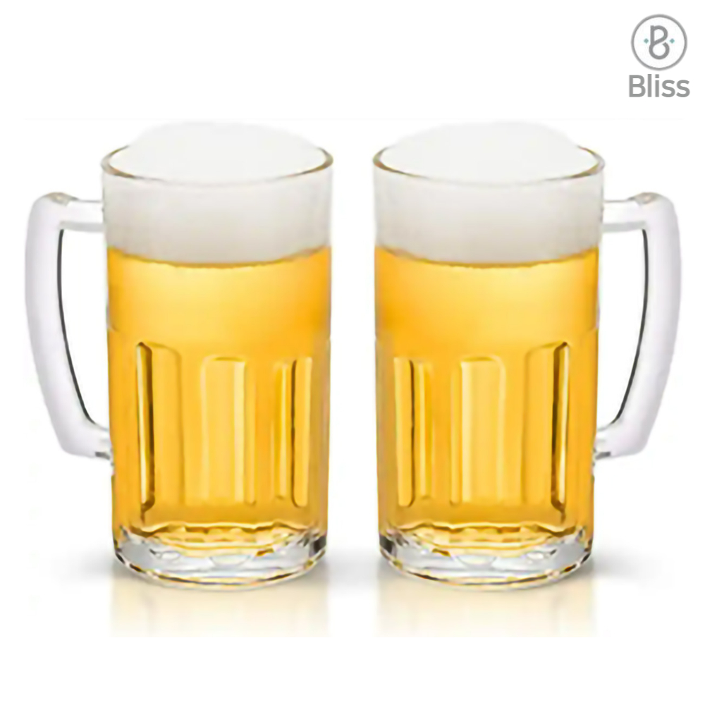 블리스 하이볼잔 유리 맥주잔 2P 머그타입 생맥주잔 600 500ml - 메인 이미지