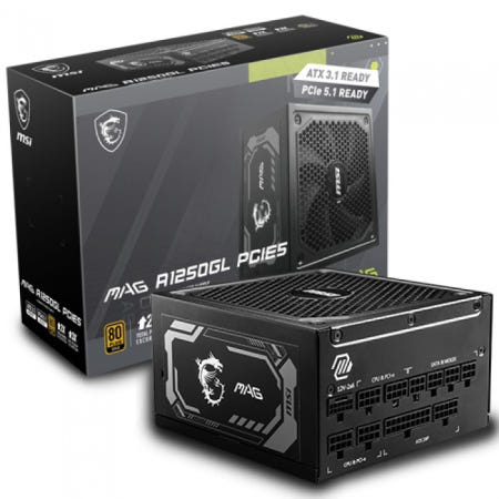 MSI MAG A1250GL 80PLUS골드 풀모듈러 ATX3.1 컴퓨터 PC 파워