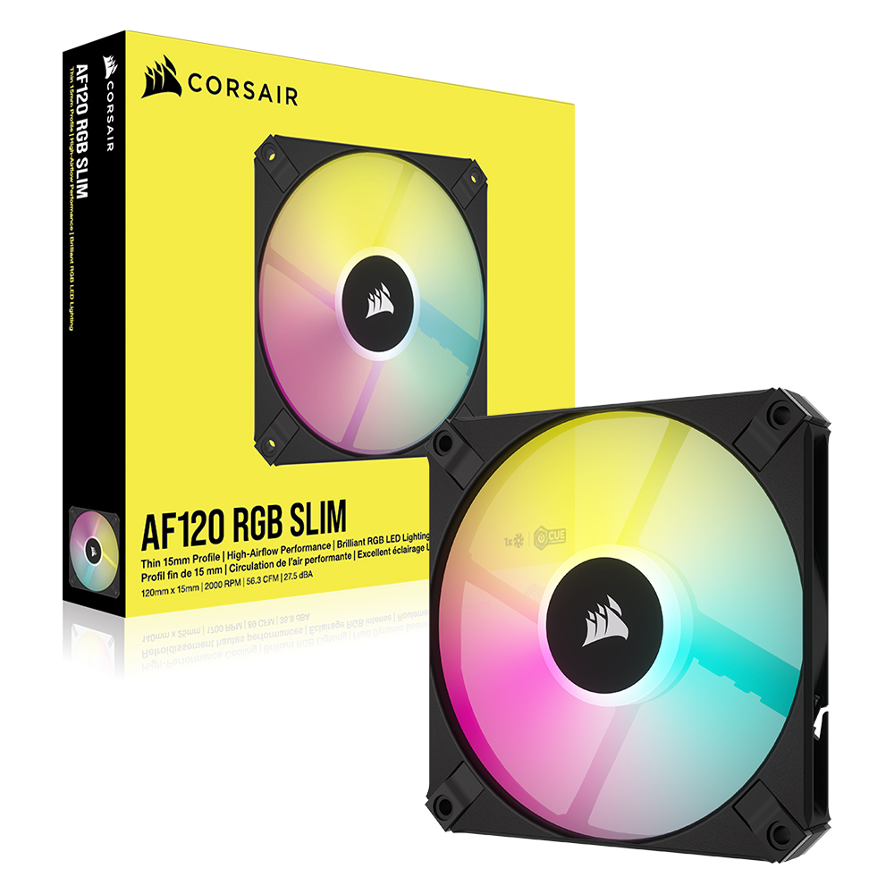 커세어 iCUE AF120 RGB SLIM 120mm 시스템 쿨러 블랙 1Pack[0162]