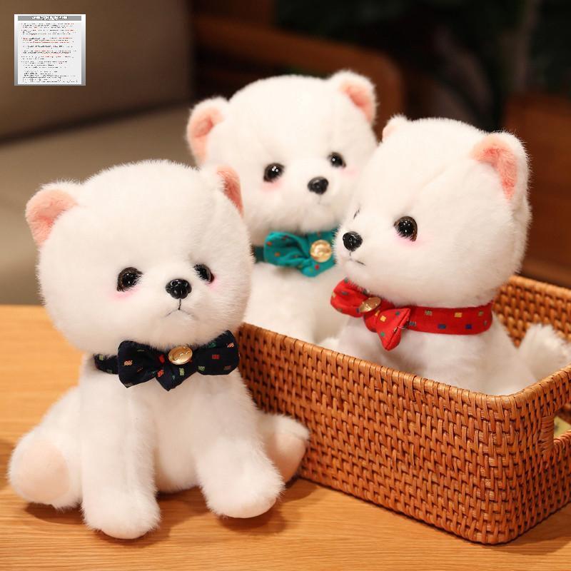 인형 포메인형 귀여운 봉제 강아지 흰색 미니 포메라니안 진짜같은강아지인형 - 상세 이미지 4