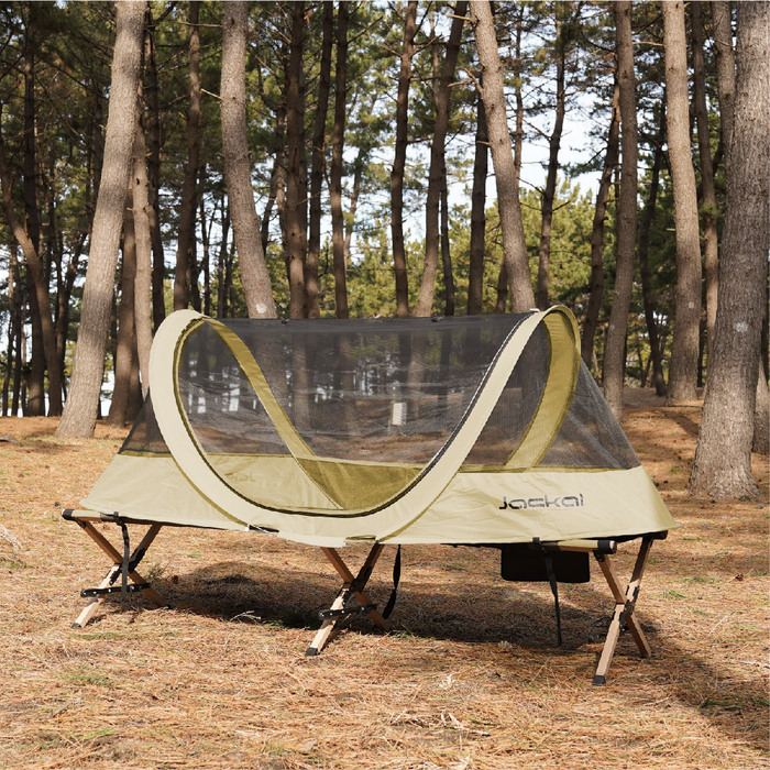 쟈칼 코트 텐트 캠핑 차박 모기장 메쉬 원터치 야전침대 텐트(야전침대미포함)