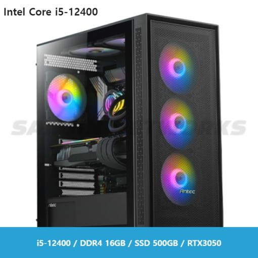 PCKOREA 고사양게이밍 조립컴퓨터 [i5-12400/DDR4 16GB/SSD500GB/RTX3050]