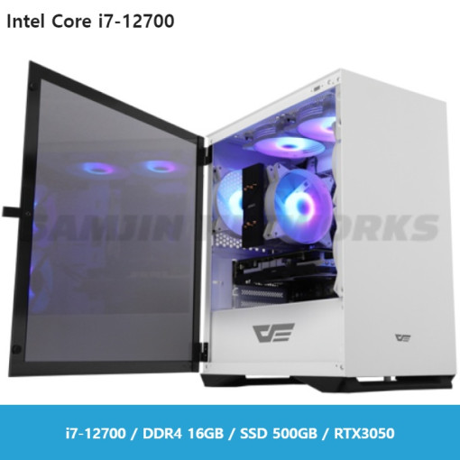 PCKOREA 고사양게이밍 조립컴퓨터 [i7-12700/DDR4 16GB/SSD500GB/RTX3050]