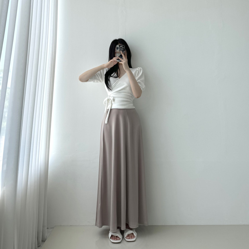 [당일발송💖🚀] 랩가디건 퍼프소매 반팔가디건 3color  하객룩 데이트룩 랩스타일 상세 이미지 16