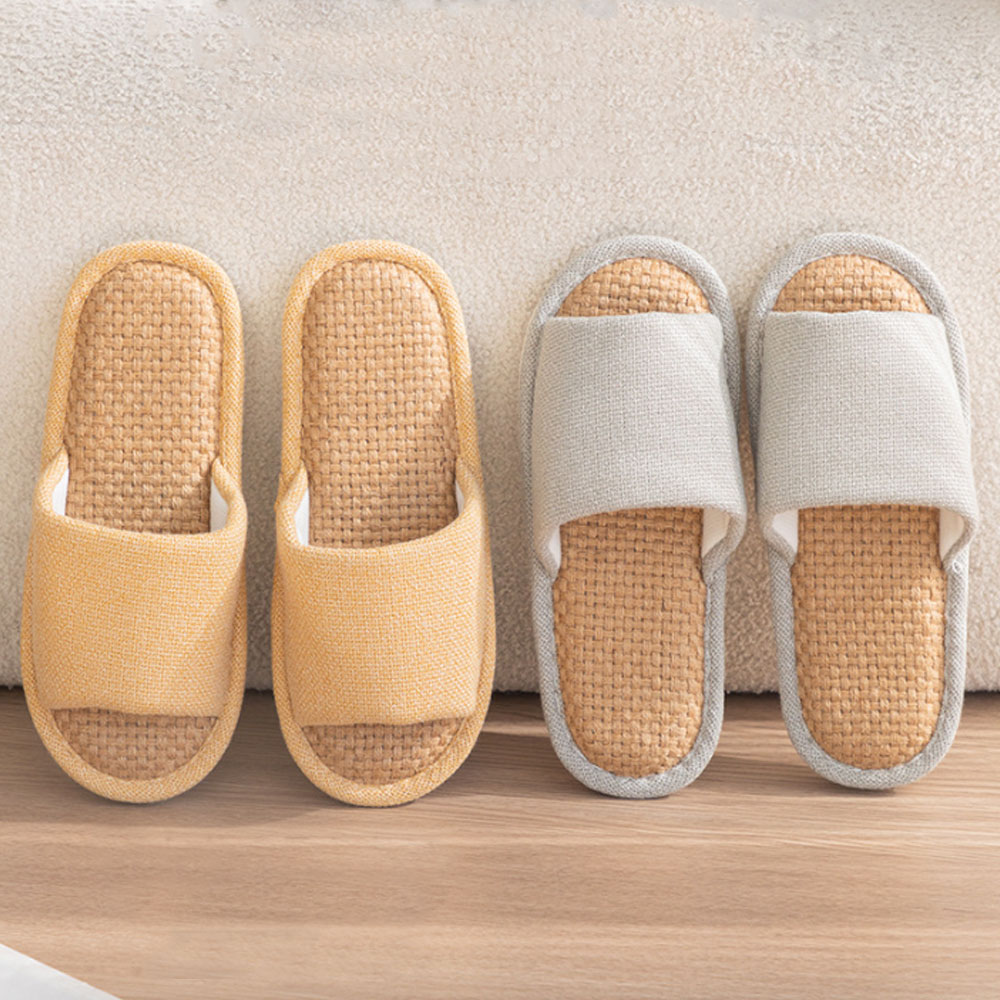 송강 층간소음방지 린넨 여름 쿠션 거실화 거실 실내화 실내 슬리퍼