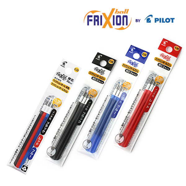 파이롯트 프릭션 볼펜리필 지워지는볼펜심 frixionball 3색 리필 0.5mm 제품 이미지