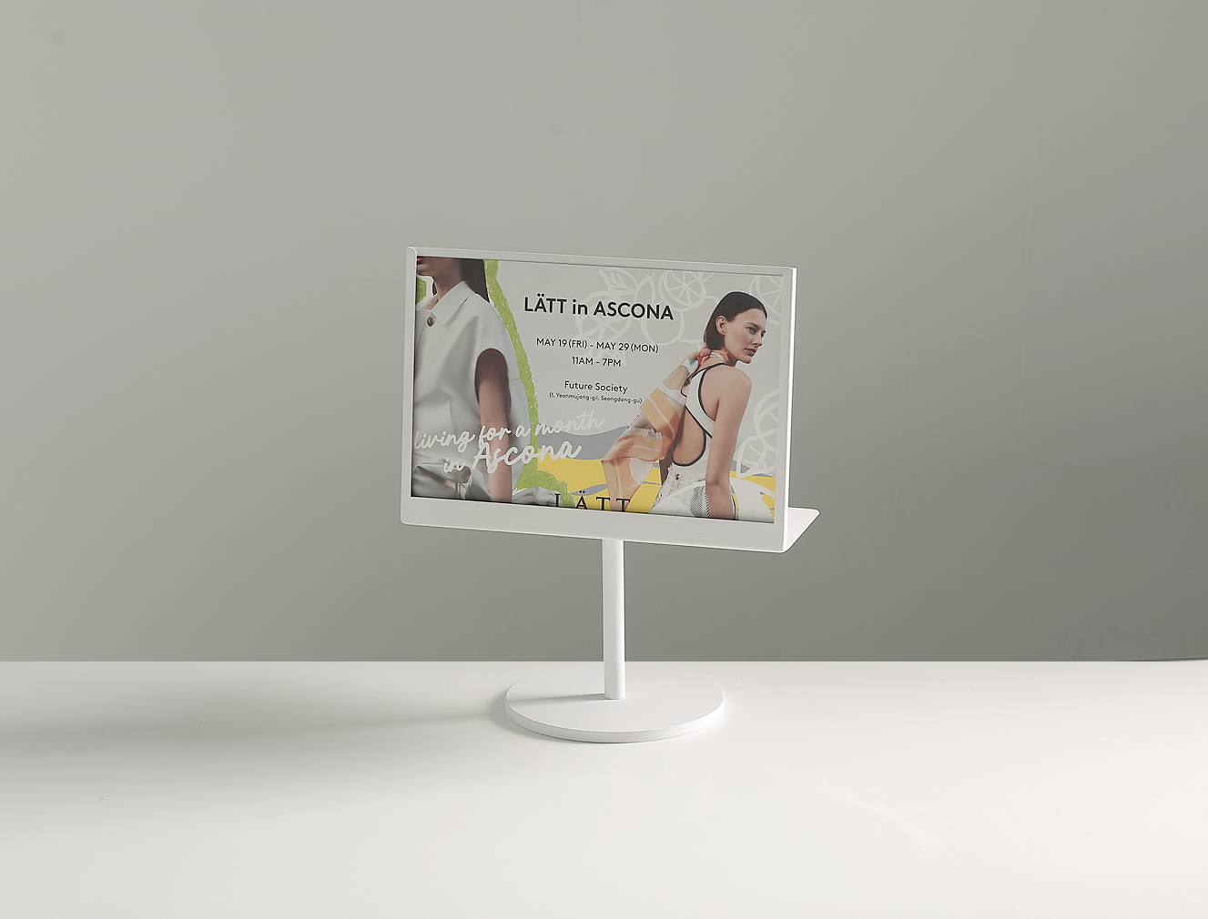 슬림 A5 가로형 스탠드 카페 메뉴판 클립보드