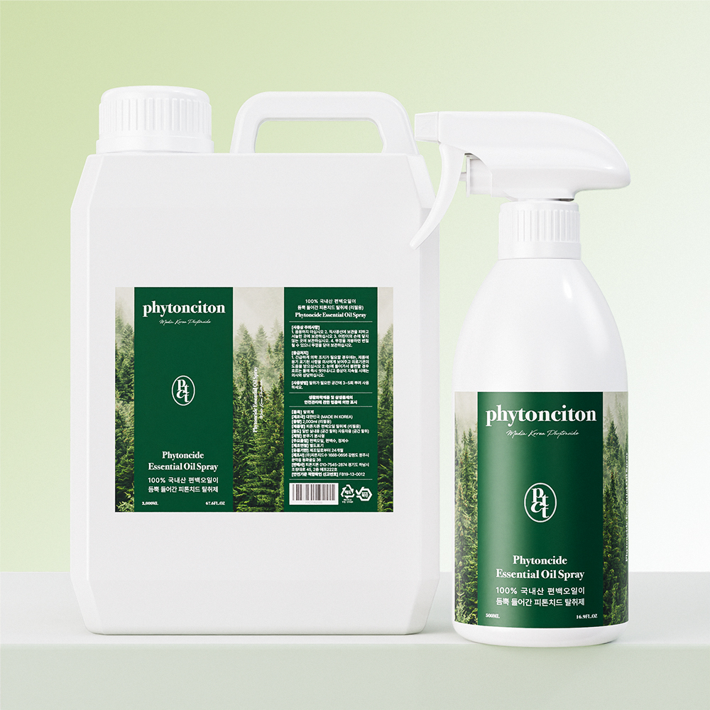 [프리미엄 오일] 피톤치드 편백수 집먼지진드기 퇴치 베이크아웃 새집증후군 제거 2L