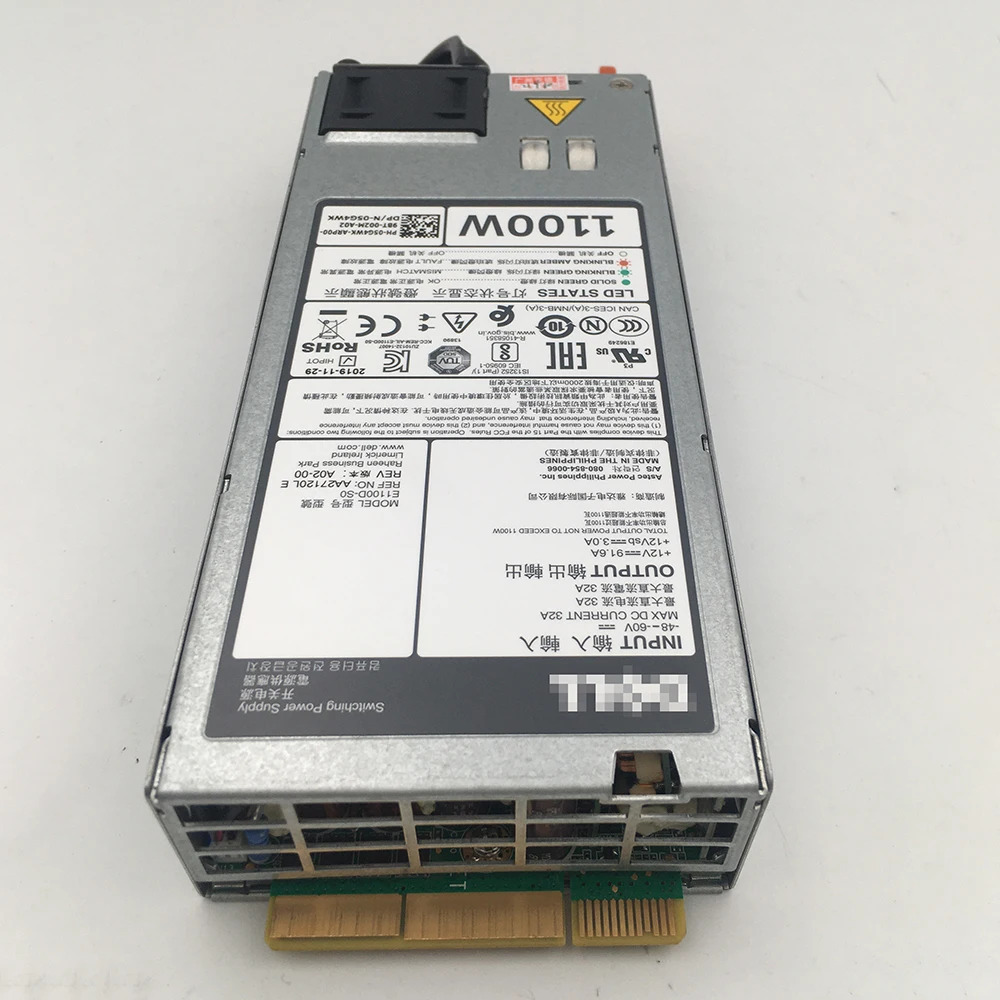 DELL 서버DC 전원공급장치 R920 R820 1100W E1100D-S0 0Y1MGX 05G4WK 5G4WK Y1MGX AA27120L E