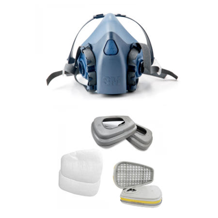 3M 방독 마스크 유증기 방독면 7502 6003K 5N11 501 세트 방연 화재 공업용 방진 정화통 분진 연기 차단 용접 유독 가스 필터 공사장 흄 일반 산업용 호흡보호구