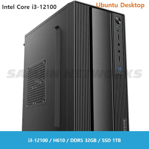 PCKOREA 고사양 사무용 조립 컴퓨터 PC [i3-12100/H610/DDR5 32GB/SSD1TB]