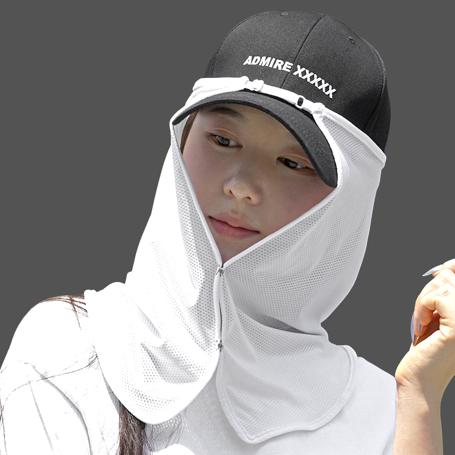 제코 사이즈조절형 얼굴 햇빛가리개 골프 러닝 얼굴 햇빛 가리개 자외선차단 자전거 마스크 - 상세 이미지 3