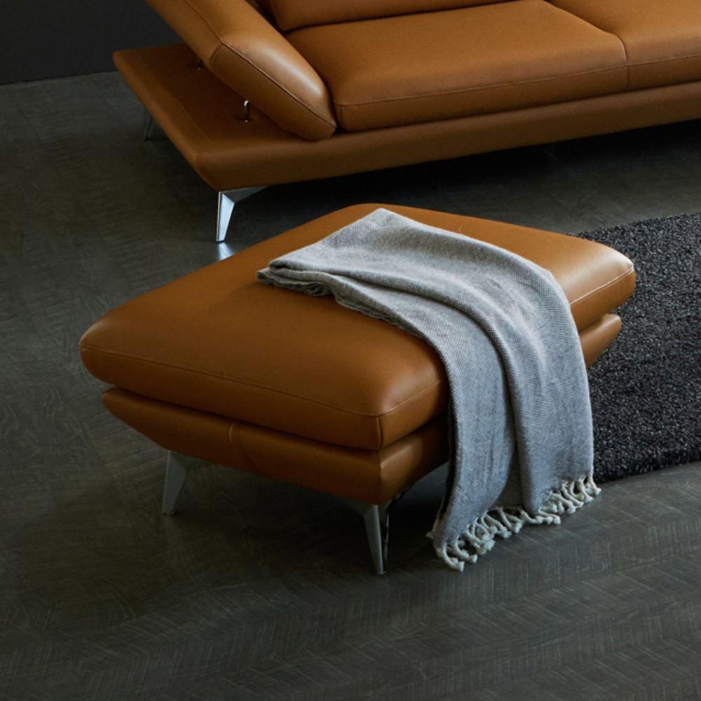 까사홈 모나크 이태리 통가죽 카우치+스윙+스툴 소파