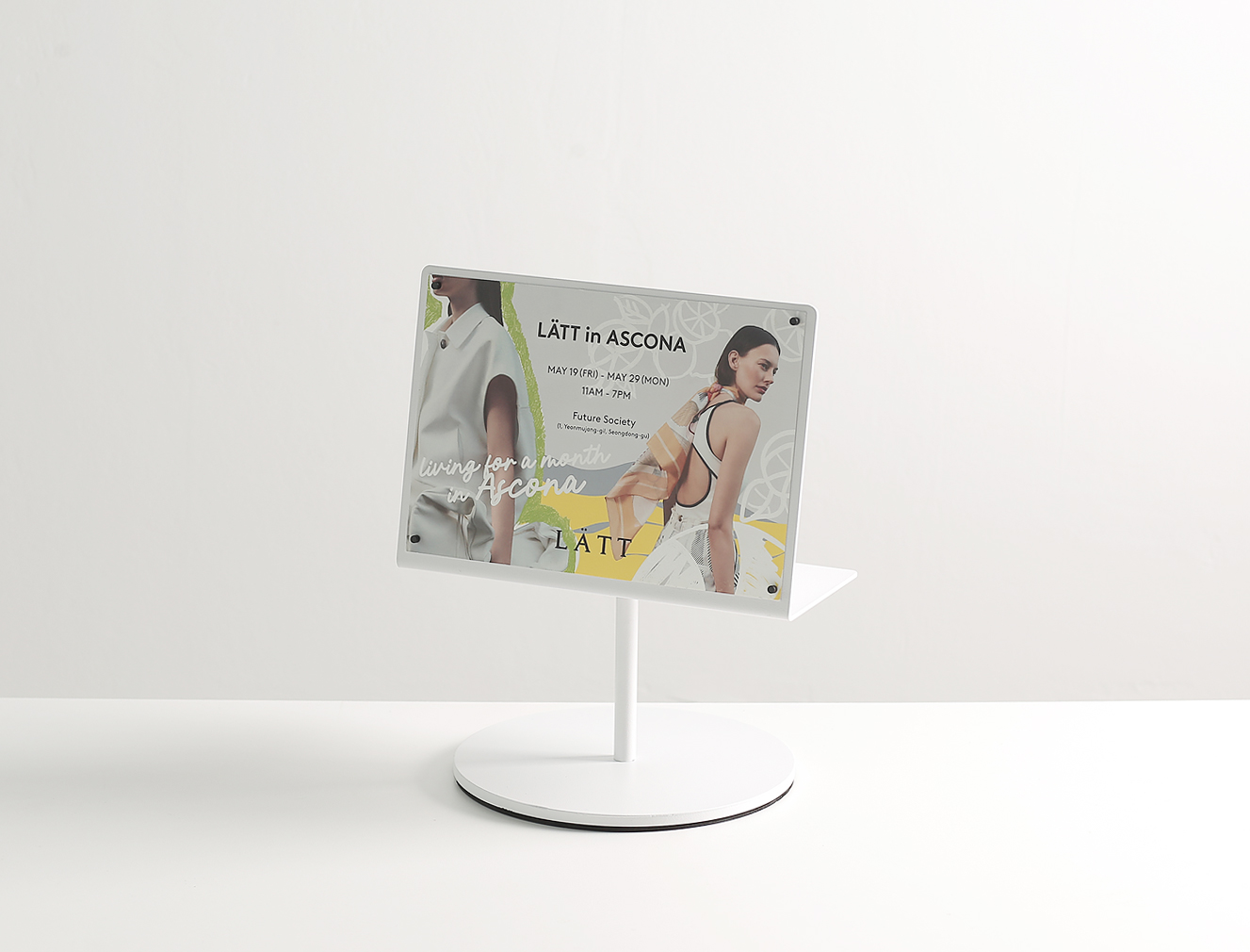 슬림 A5 가로형 스탠드 카페 메뉴판 클립보드