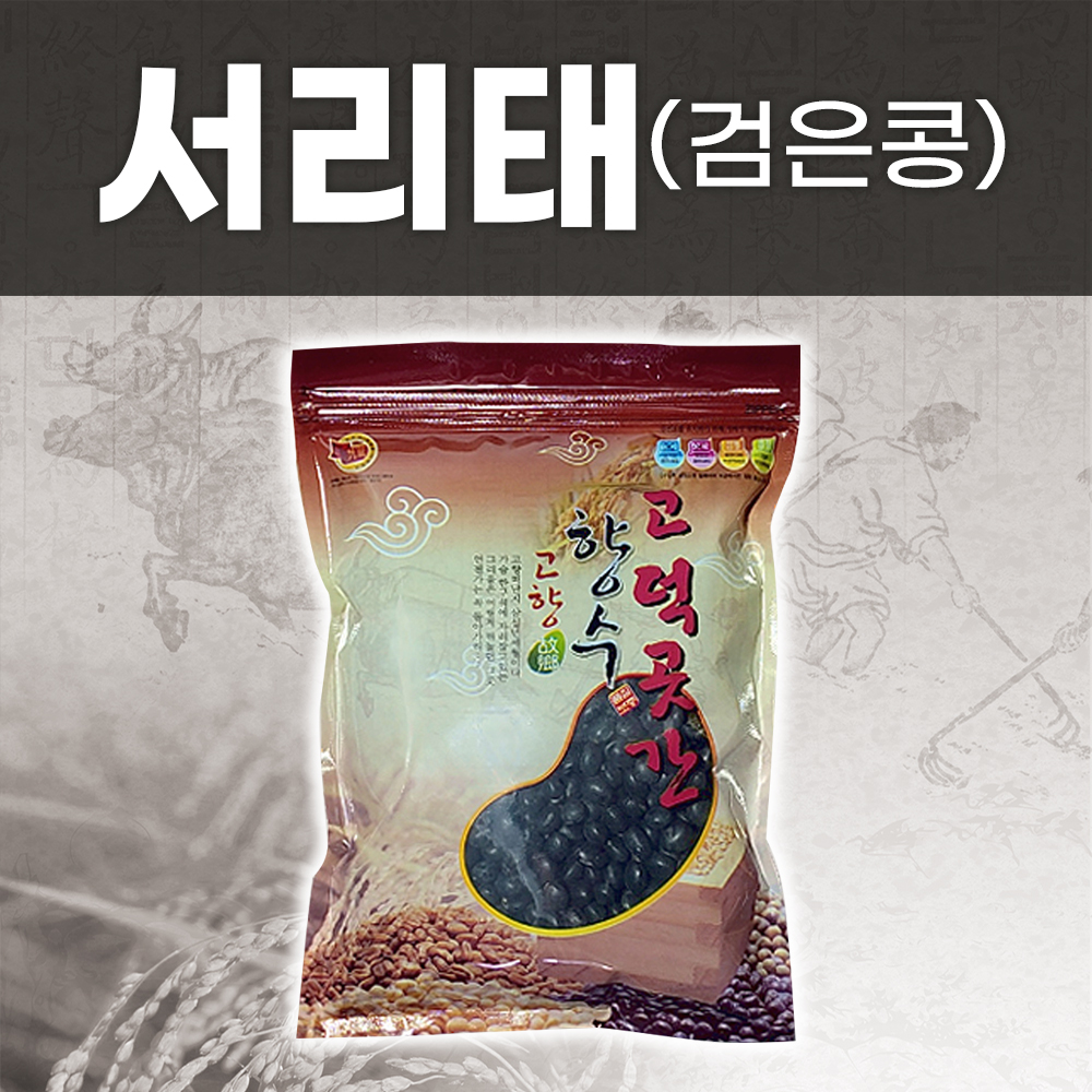 [25년산]늘찬팜 국산 햇서리태 100% 검은콩 500g, 1개 - 상품 이미지