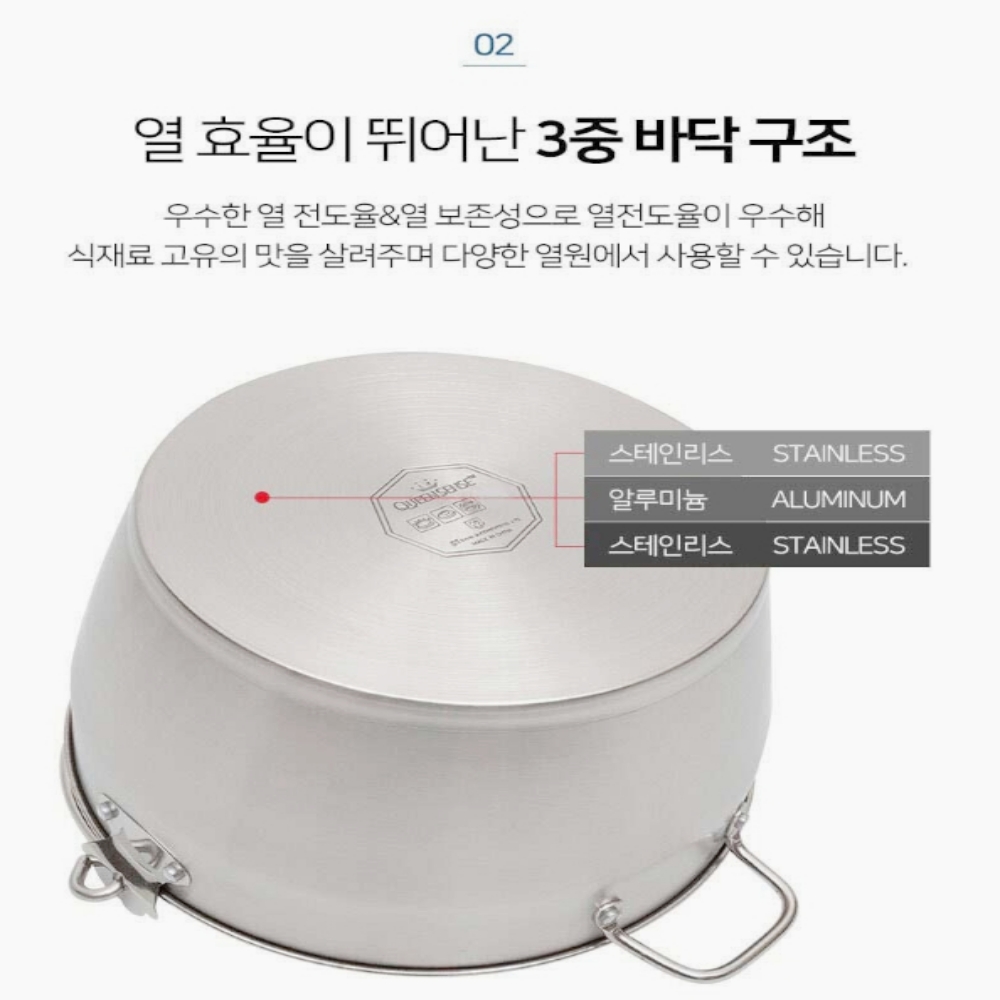 젖병소독 냄비 행주 삶는 열탕 육수 스테인리스 냄비 9L - 상세 이미지 4