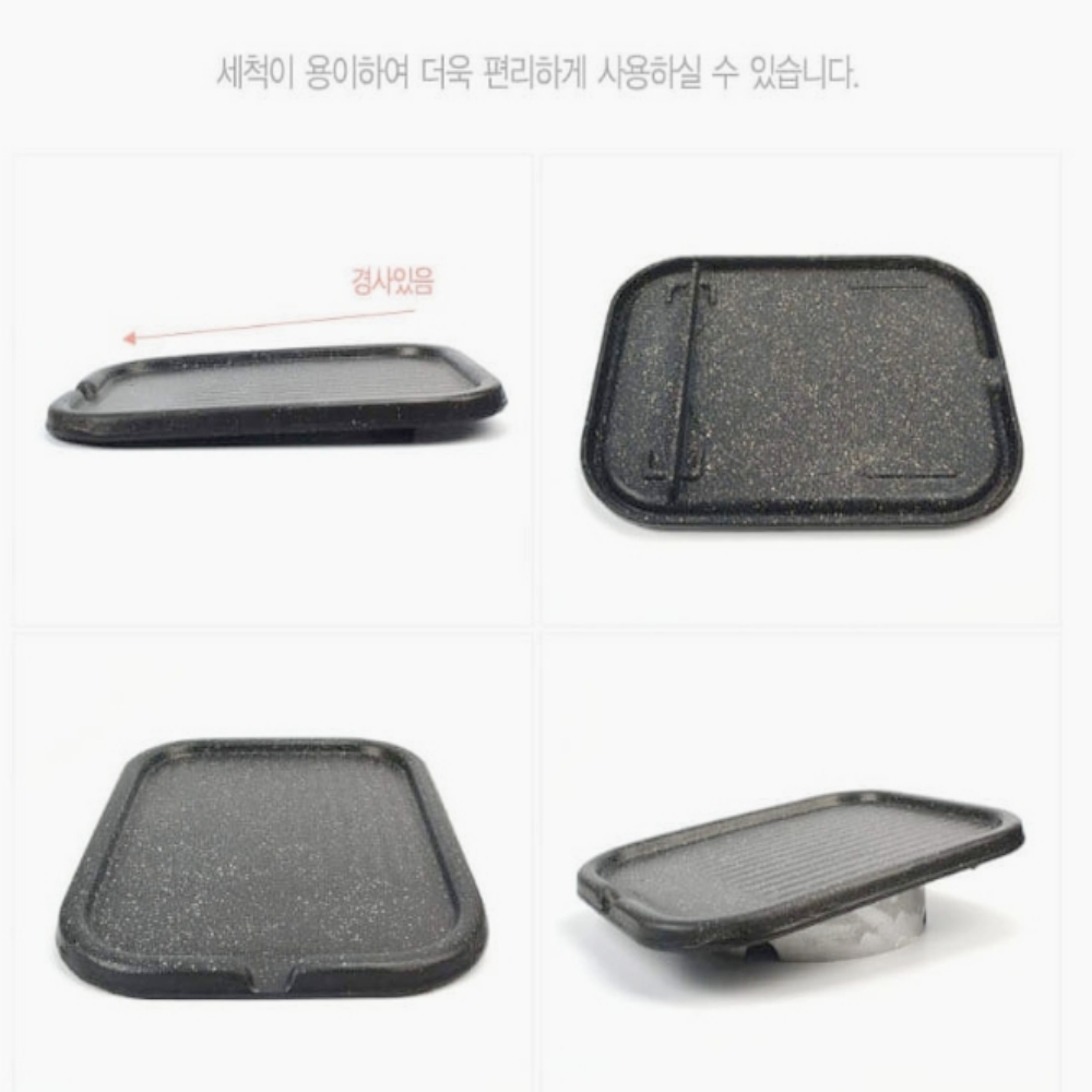 국산 냉삼불판 곱창판 돌구이판 사각 주물팬 캠핑 그리들 곱창판 이미지 7