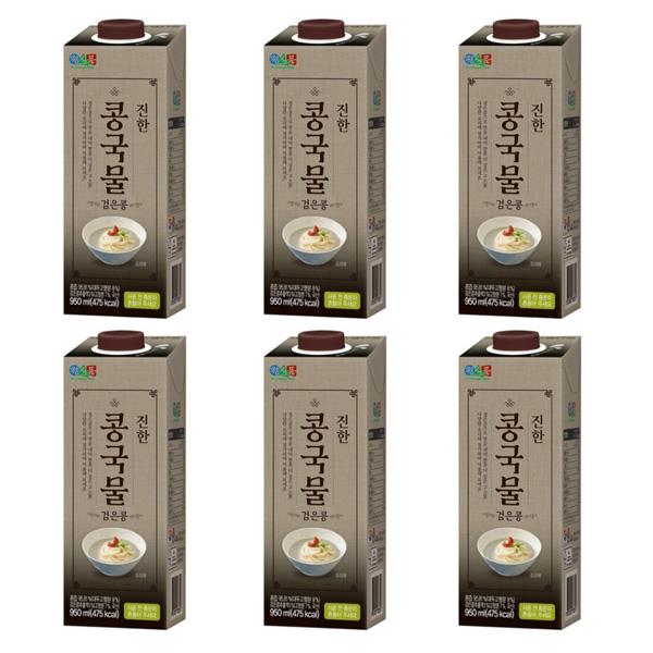 정식품 진한 콩국물 검은콩 950ml x 6개 : koollookstore