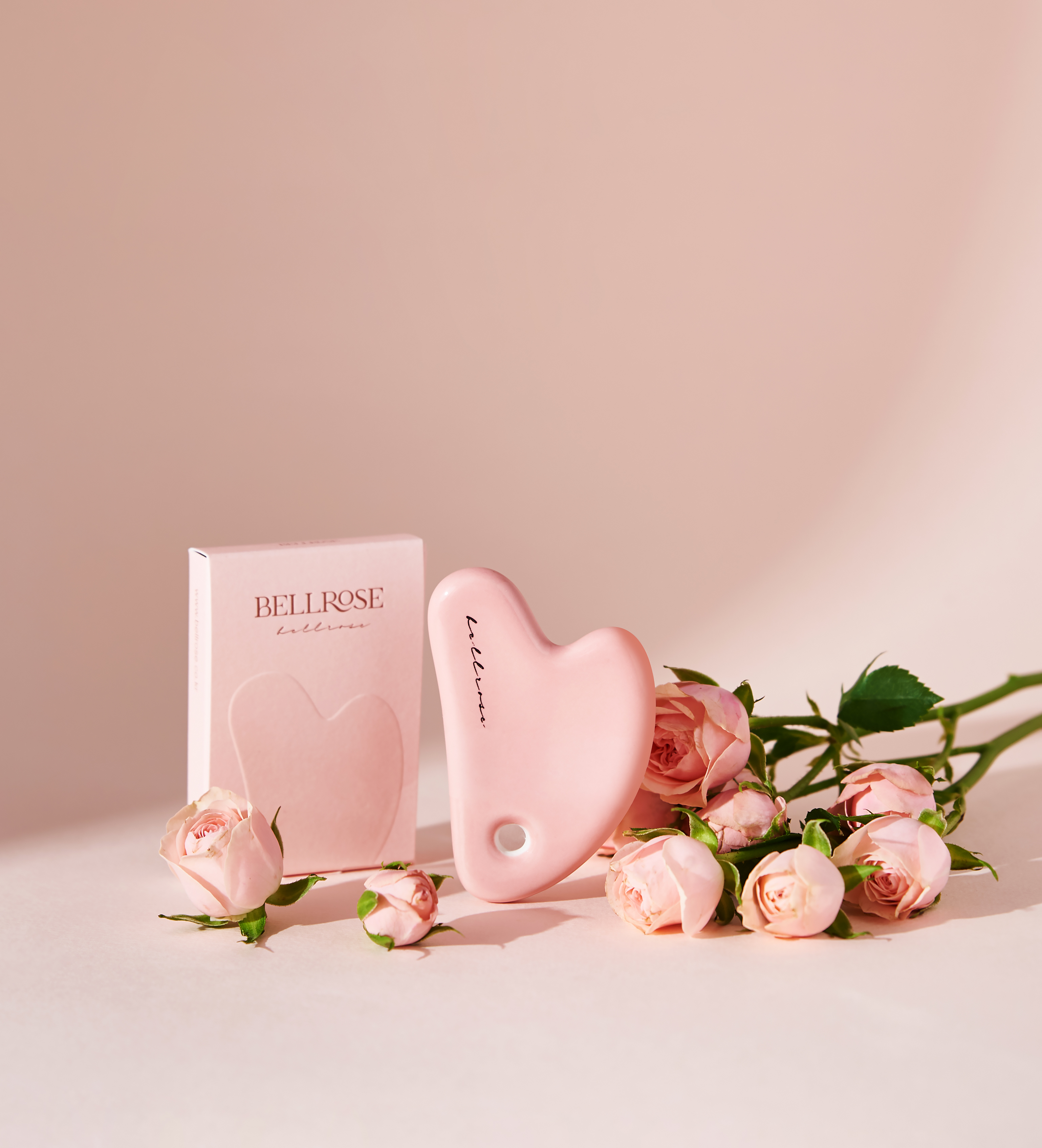 국산 괄사 마사지 마사지기 세라믹 얼굴 두피 하트 벨로즈 화이트