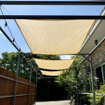 그늘애 국산 썬쉐이드 차광막 그늘막 타프 사각 3m x 4m, 베이지