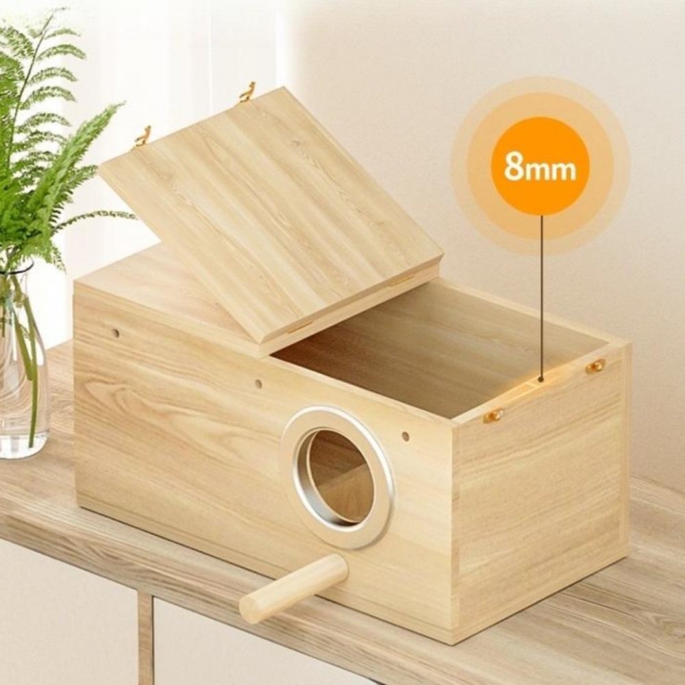 앵무새 새장 사육장 따뜻한 보온 난방 원목 집