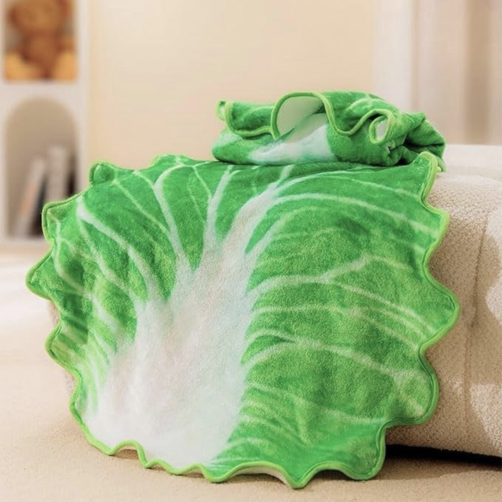 배추담요 쇼파 무릎 캠핑 소파 블랭킷 배춧잎 극세사 얇은 발 수면 작은 이불