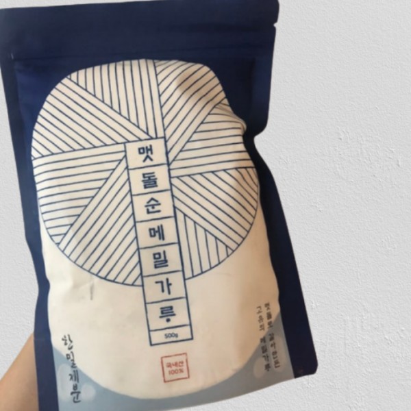 한밀제분 맷돌 국산 순메밀 가루 500g : 지쿠11