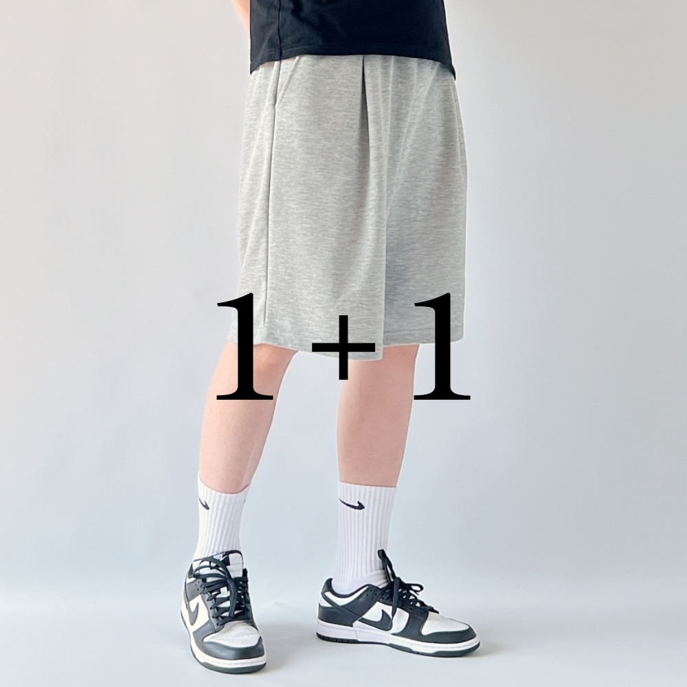1+1 헬스버뮤다팬츠 트레이닝반바지 여름트레이닝바지 - 상품 이미지