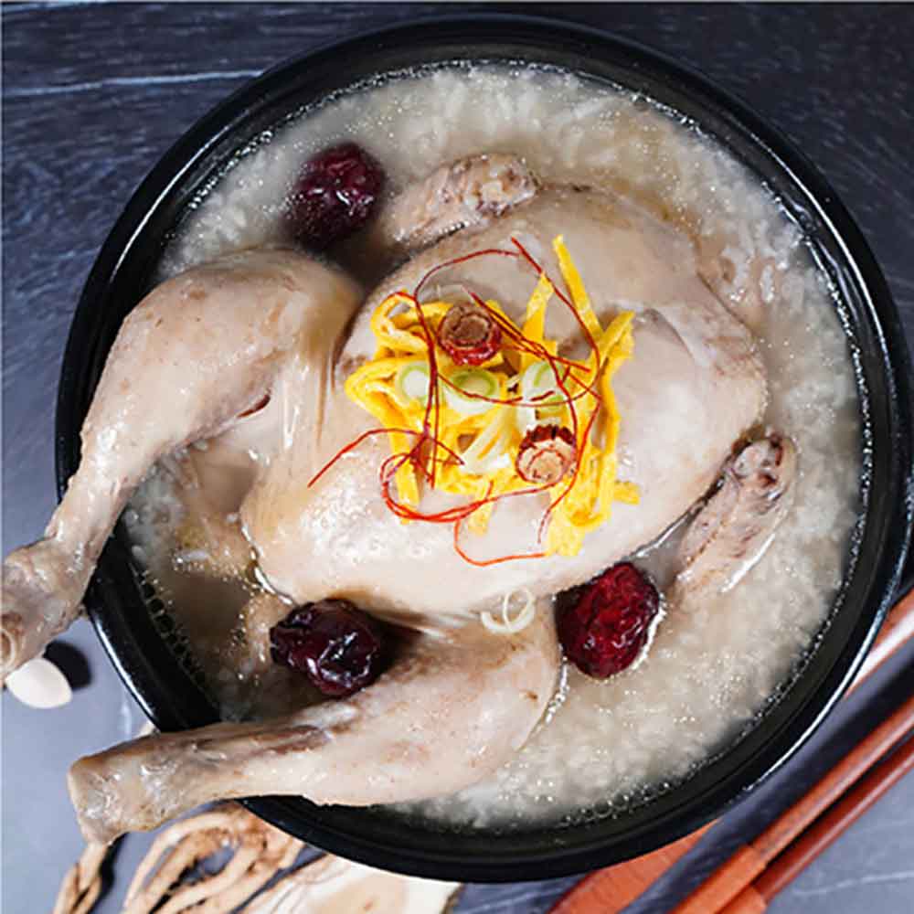 프레쉬하임 5년근 수삼 무항생제 닭 유기농 무농약 찹쌀 국산 녹두로 제대로 만든 건강 보양식 삼계탕