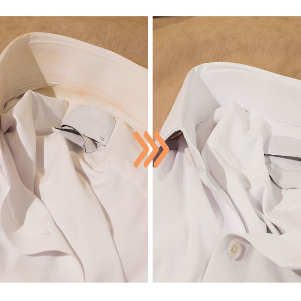 와이셔츠 목때 얼룩제거 옷 기름 얼룩제거제 흰옷 누런때 세탁 핏자국 지우기 표백제 전처리제 제품 이미지