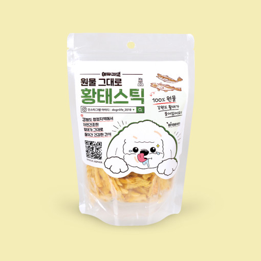 국산 강아지 황태스틱 간식 원물 그대로 저 염 황태스틱 오리지널, 30g, 1개 - 상품 이미지