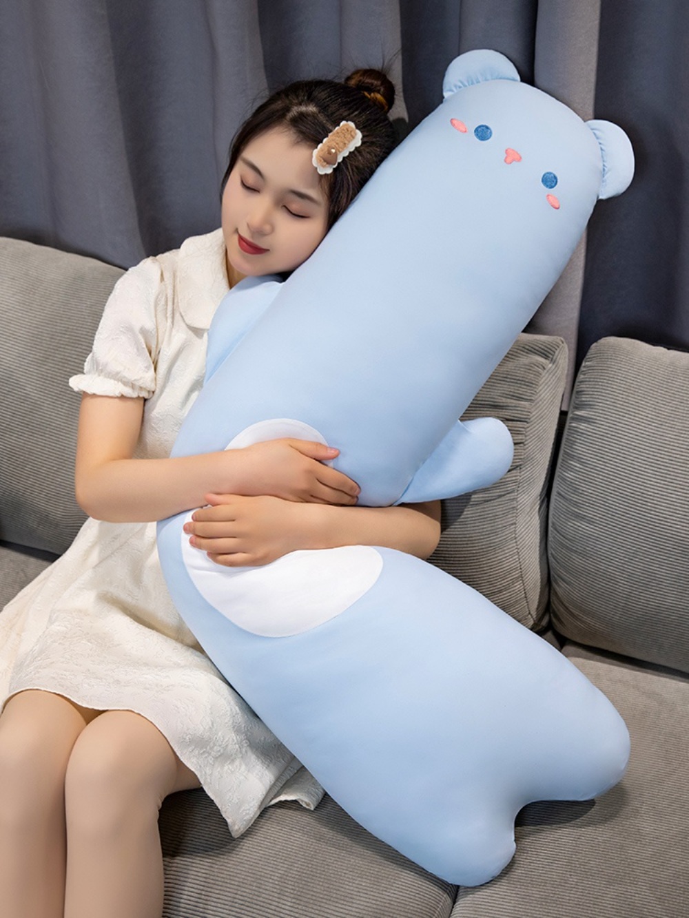 냉감쿠션 베개 안고자는 대형 아이스 바디필로우 냉감인형 쿨링 여름 시원한 롱베개 - 상세 이미지 5