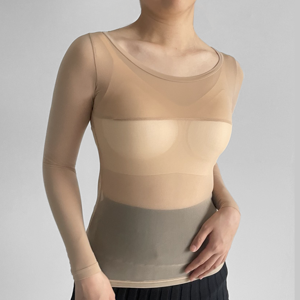 스타니 여성 골프 라운드 긴이너 이너웨어 냉감 아이스 쿨 티셔츠 메쉬 여름 자외선차단 이미지 2