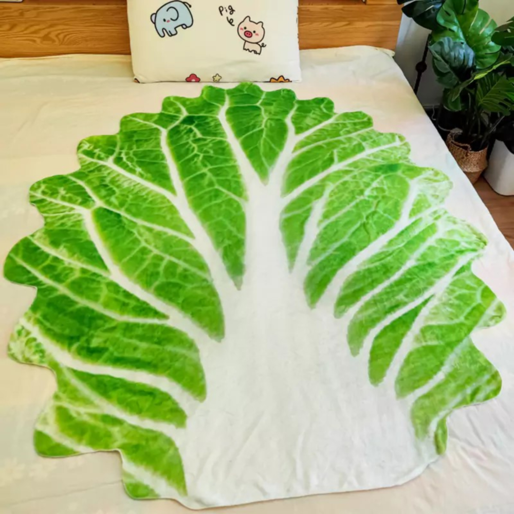 배추담요 쇼파 무릎 캠핑 소파 블랭킷 배춧잎 극세사 얇은 발 수면 작은 이불