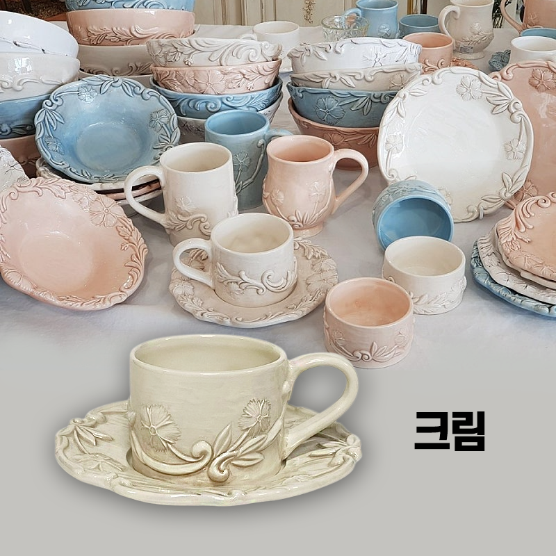 A형 (실린더형 찻잔+소서) 이탈리아 엘리오스 마이플라워 실린더형 찻잔+소서 3501 - 상세 이미지 3